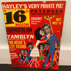 16 Magazine January 1964 Dick Chamberlain George Chakiris Complete Pinups