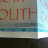 AAA North Carolina South Carolina Travel Road Map Vintage 1986