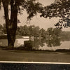 Gull Lake Yorkville Michigan RPPC Postcard Vintage Cottages Boathouses Boats