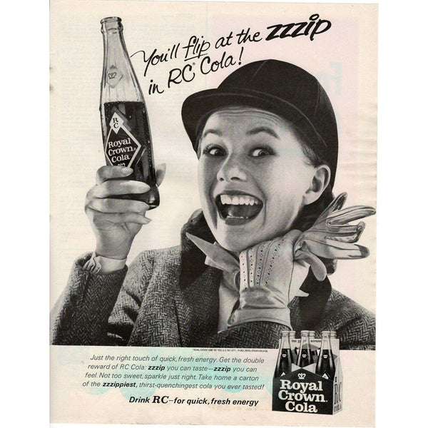1965 royal crown cola RC soda bottle equestrian Vtg Magazine Print Ad
