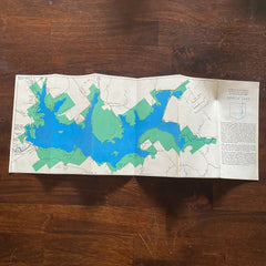 Seneca Lake Ohio Map Vintage Brochure