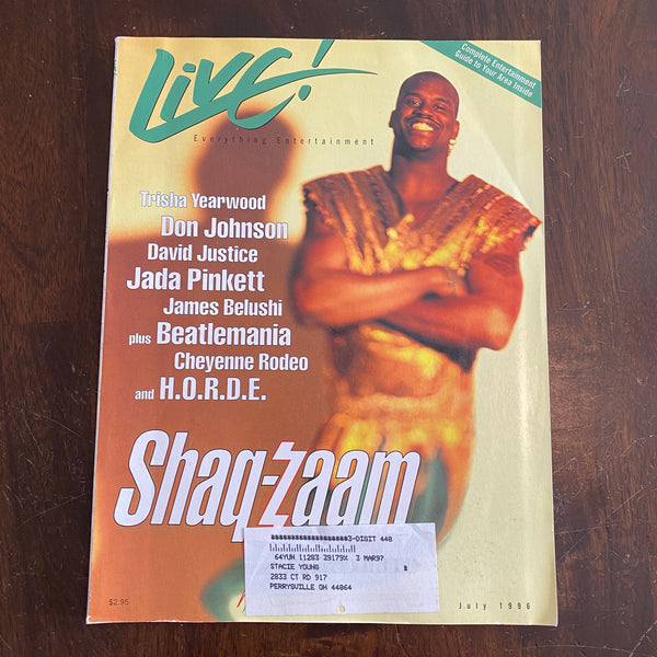 Live magazine July 1996 Shaq shaquille o'neal