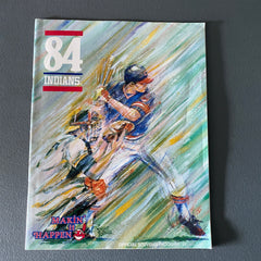 1984 Cleveland Indians Official MLB Baseball Game Program Magazine signed