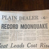 Plain Dealer July 24 1969 Man on the Moon Moonquake Newspaper Cleveland Ohio