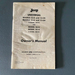 Jeep Universal Owner's Manual 1965 CJ-5 CJ-6 A DJ-5 -6 vintage Kaiser