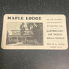 Maple Lodge Hotel 1930s-1940s business card Staunton VA