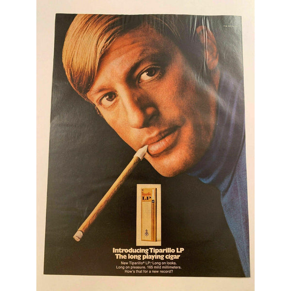 1968 Tiparillo LP Cigars Long Playing Vintage Magazine Print Ad