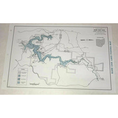 Burr Oak Lake Fishing Map Ohio Vintage 1997 Athens Morgan County