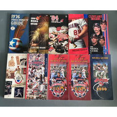 Cleveland Indians Media Guide Lot of 10 1976-2000 Baseball Programs